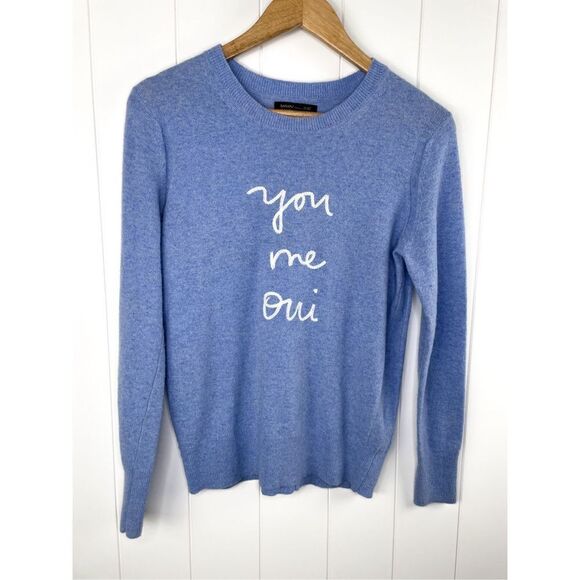 Banana Republic YOU ME OUI SWEATER Merino Wool Italian Extra Fine Size XS - Picture 1 of 8